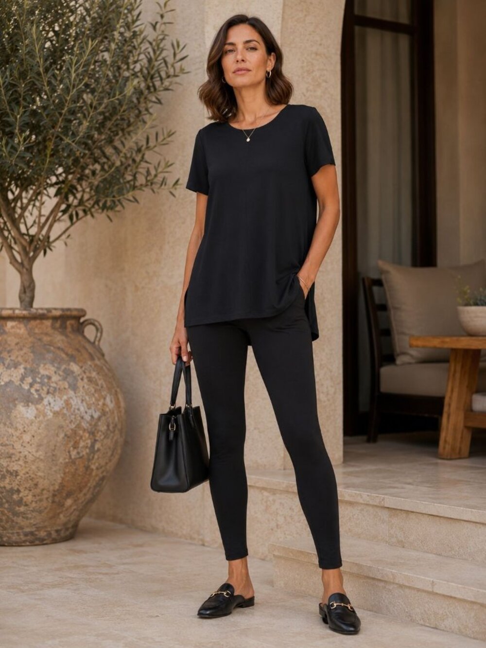 Lafayette 148 New York XL Jet Black Ankle Leggings NEW